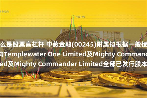 什么是股票高杠杆 中薇金融(00245)附属拟根据一般授权发行代价股份收购Templewater One Limited及Mighty Commander Limited全部已发行股本